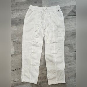 Tommy Hilfiger Women's White Casual Cargo Drawstring Pants Medium